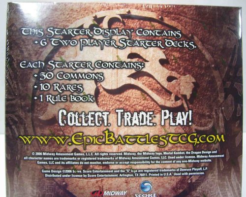  Mortal Kombat Premiere Edition Epic Battles Trading Card Game 6 starter decks