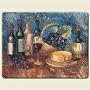 Wine & Cheese 15"x11.5" Tempered Glass Cutting Board