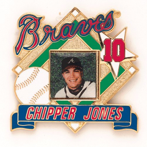 Atlanta Braves Cloisonne Pin w/Jewelry Card - Chipper Jones