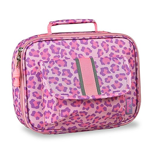 Bixbee Pink Purple Sassy Spot Leopard Insulated Lunchbox Girls