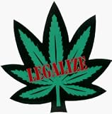 Marijuana Pot Leaf with LEGALIZE in Red - Sticker / Decal (Weed / Grass / Hemp)