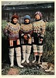 1926 Print Greendland Children Pet Polychrome Costume Clothes Rural Sector - Original Color Print