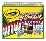 Crayola 58-8208 Crayola Washable Classpack Markers, Conical Point, 8 Assorted Colors, 192/Pack
