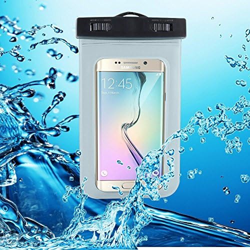 Galaxy S6 / Galaxy S6 Edge Waterproof Case, Powertrue Samsung Galaxy S6 / S6 Edge Waterproof Case Bag Pouch with Neck Strap for Samsung Galaxy S6 / S6 Edge S5 S4 S3 Note 4 Note 3 Note 2 Note Edge,htc One M9 M8 M7, Apple Iphone 6 6 Plus 5s 5c 5 4s 4, Lg G2 G3 Nexus 5 4, Sony Xperia Z1, Z2, Nokia Lumia 520 630, Moto G X E - [Ipx8 Certified to 100 Feet],protect Your Phone While Water Diving, Snorkeling, Kayaking, Boating. (White)