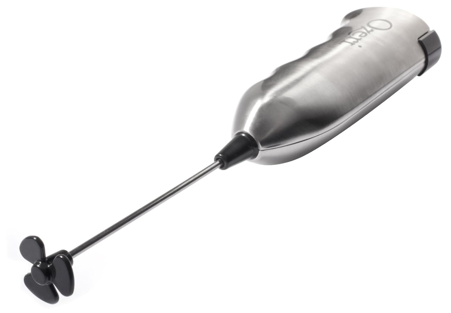 Ozeri Deluxe Milk Frother and Whisk in Stainless Steel with Stand and 4