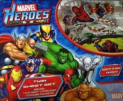 Marvel Heroes Twin Sheet Set