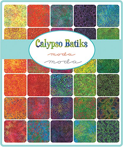 Calypso Batiks Charm Pack 42 5-inch Squares Moda Fabrics 4332PP