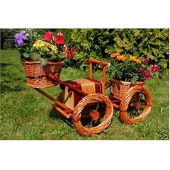 Bagger, Traktor aus Korbgeflecht, Rattan, Weidenk�rbe, bepflanzen m�glich, Pflanzkorb, Blumentopf, Blument�pfe, Pflanzk�bel, Pflanztrog, Pflanzgef��, Pflanzschale, Pflanzkasten, �bertopf