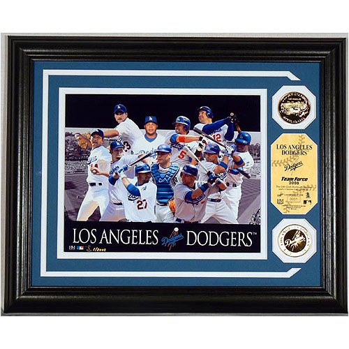 Highland Mint Los Angeles Dodgers Team Force Photo Mint w/ 2 24KTGold coins