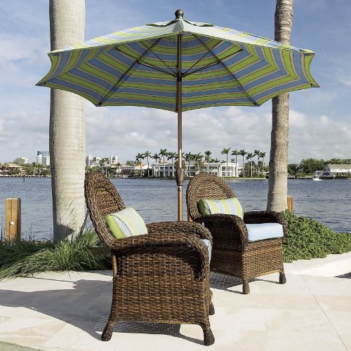 Fiberbuilt Premium 9 Ft Wind Resistant Aluminum Market Umbrella Champagne Turquoise 9mctcb 4610 Online Umbrella Canopies