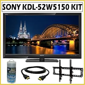 Sony Bravia® KDL-52W5150 52-inch 1080P LCD HDTV + Wall Mount Accessory Kit