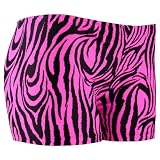 Tuga Juniors/Womens Zebra Spandex Shorts, 2.5 Inch Inseam