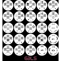 NEW 2013 Gals 'Princes Set' of 25 Nail Art Nailart Polish Stamp Stamping Manicure Image Plates Accessories Set Kit.