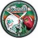 Miami Dolphins Round Clock
