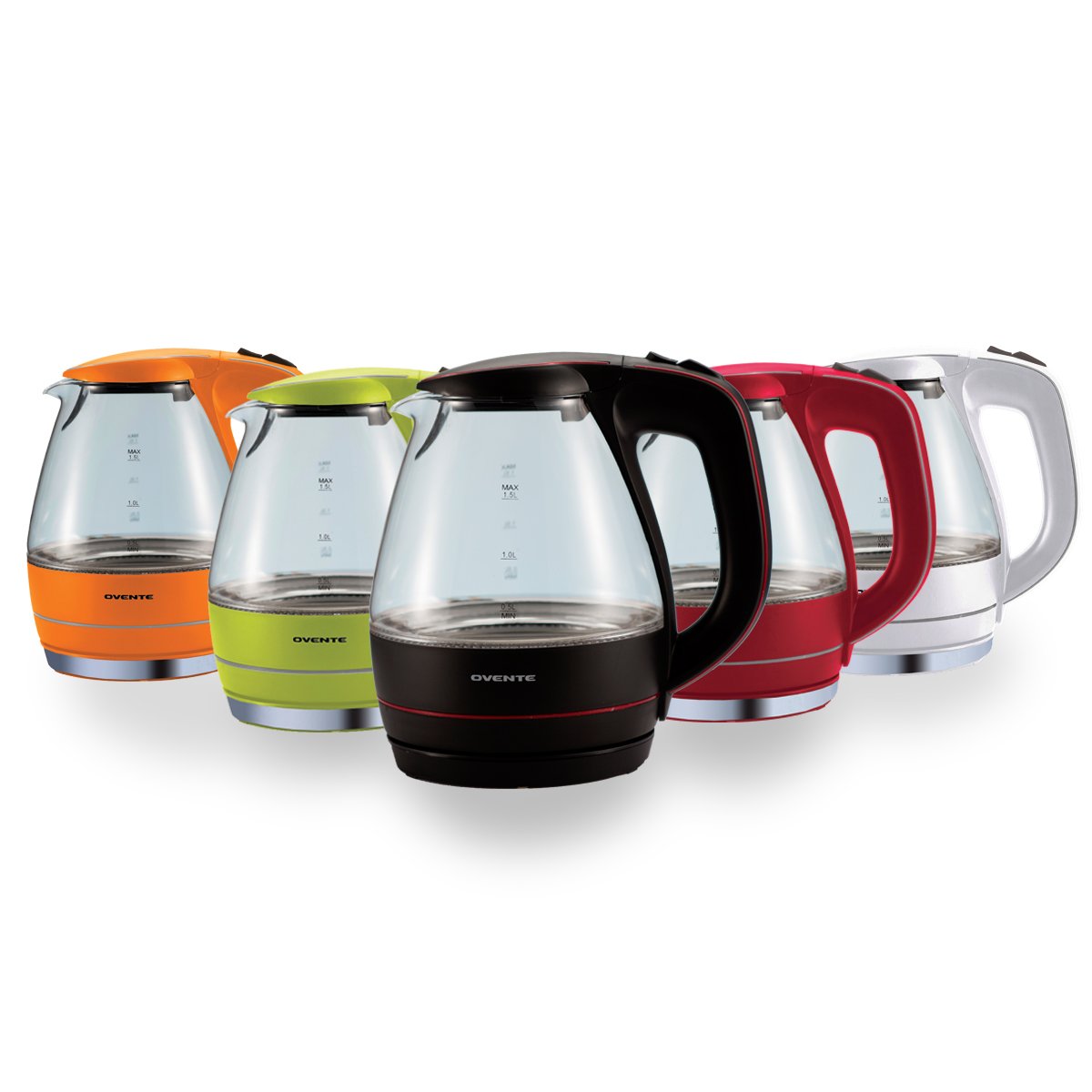 NEW Ovente KG83R 1.5L Glass Electric Kettle Red eBay