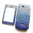 Sidekick 4G T839 (T-Mobile) Snap-on Protector Hard Case Rhinestone Cover "Blue Rain" Design