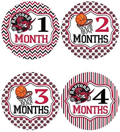 Toronto Raptors Themed Baby Milestone Stickers - Basketball Baby Belly Stickers