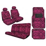 10 Piece Safari Animal Print Automotive Interior Gift Set - 4 Universal Fit Carpet... 