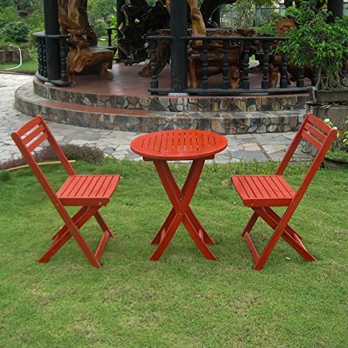 International Caravan Chelsea Acacia 3-Piece Folding Patio Bistro Set