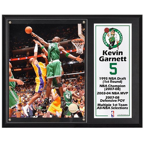 Mounted Memories Boston Celtics Kevin Garnett 12X15 Plaque With 8X10 Photograph And Plate