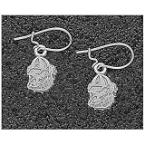 Logo Art Georgia Bulldogs Sterling Silver Team Logo 3/8 Dangle Earrings