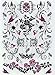 280 Temporary Tattoos - Butterfly & Henna Design - Style 1