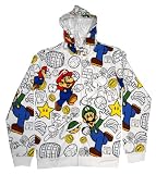 Best Price Super Mario Bros Nintendo Heroes Cast Video Game Zip Up Hoodie