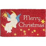 Christmas Angel Hand Woven Coir Doormat
