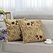 Euphoria CaliTime Cushion Cover Throw Pillow Shell Halloween Skull 18 X 18 Inches, Roses, Wine/Yellow