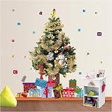 Christmas Holiday Time Reusable Wall Decoration Stickers - Real Christmas Toy Decorated Tree