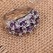 YAZILIND 64mm & 75mm Oval Cut Purple Created-Amethyst Silver Plated Size 9 Ring
