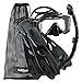 Phantom Aquatics Legendary Mask Fin Snorkel Set with Mesh Bag, All Black, Medium/Large
