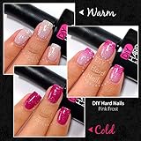 Temperature Color Changing UV Soak Off Gel Nail Polish - Pink Frost- Professional Grade - Requires UV or LED Nail Lamp - BONUS Downloadable at Home Ge