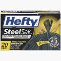 Hefty Steel Sak Trash Bags, 30 Gallon 20 ea