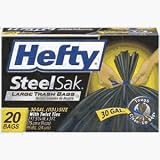 Pactiv Corp 20920 Hefty Steel-Sak Large Trash Bags