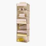 Closet Complete 22141 Natural Canvas Home Collection 6-Shelf Hanging Organizer