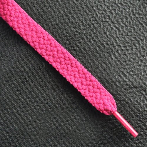 (Price/10 pairs)High Quality Shoelaces, Flat Shoelaces, Laces for Shoes ( Hot pink )
