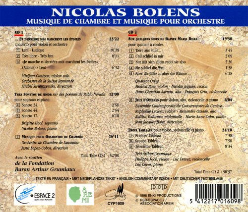 Nicolas Bolens: Musique de Chambre et Musique pour Orchestre