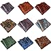 WeiShang Mens Printing patterns Pocket Square Handkerchief Wedding Party(pack of 9) (A04)