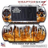 Chrome Drip On Fire WraptorSkinz Skin and Screen Protector Kit fits Sony PS ....