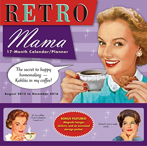 Retro Mama 2016 Wall Planner Calendar, by Kathy / PostMark Press Alpert