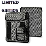 PC MAMA Patent Multifunction Sleeve Bag, Combine Hand Bag and Sleeve Pouch + a Bag for Charger for iPad, iPad 2, iPad 3, the New iPad, Samsung Galaxy Tab P7500 P7300, Motorala Xoom, Hp Touch Pad, Kindle Fire, ASUS Transformer -Velvet - Black Grid