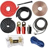 SoundBox Connected 0 Gauge Amp Kit Amplifier Install Wiring 1/0 Ga Pro Installation Cables 5000W