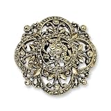 1928 Boutique Brass-tone Fancy Filigree Stretch Ring