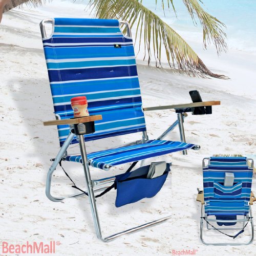 Padded Executive 4 position Reclining Aluminum High Beach Chair