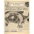 1935 Ad Aunt Jemima Pancake Flour Food Breakfast MO Mix Menu Buckwheat Bacon Art - Original Print Ad Sale