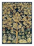Counted Cross Stitch Chart Tree of Life detail from The Garden of Earthly Delights by Arts and Crafts Movement Founder William Morris