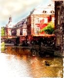0010903 Canvas Art for Home Decor - REGISTERED ARTWORK - Hand Finished Giclee Landscape Painting Country Castle from Old World series by Lena Kashigin, 16x20, Original Canvas Artwork Numbered and Signed by the Artist, Registered Limited Edition, Gallery Wrap, ready to hang.