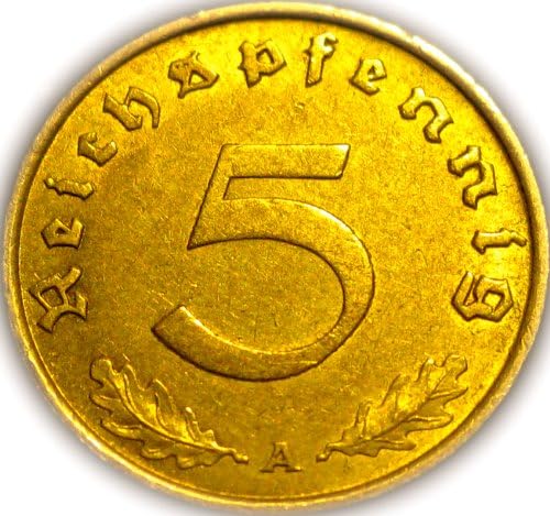German Third Reich - 1938A Five Reichspfennig Coin