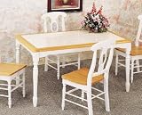 60 Tile Top Natural Solid Wood Farm House Dining Table